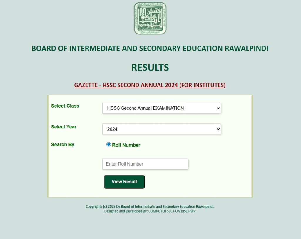 Result Announced of BISE Rawalpindi Annual Examinations 2025 Check Now